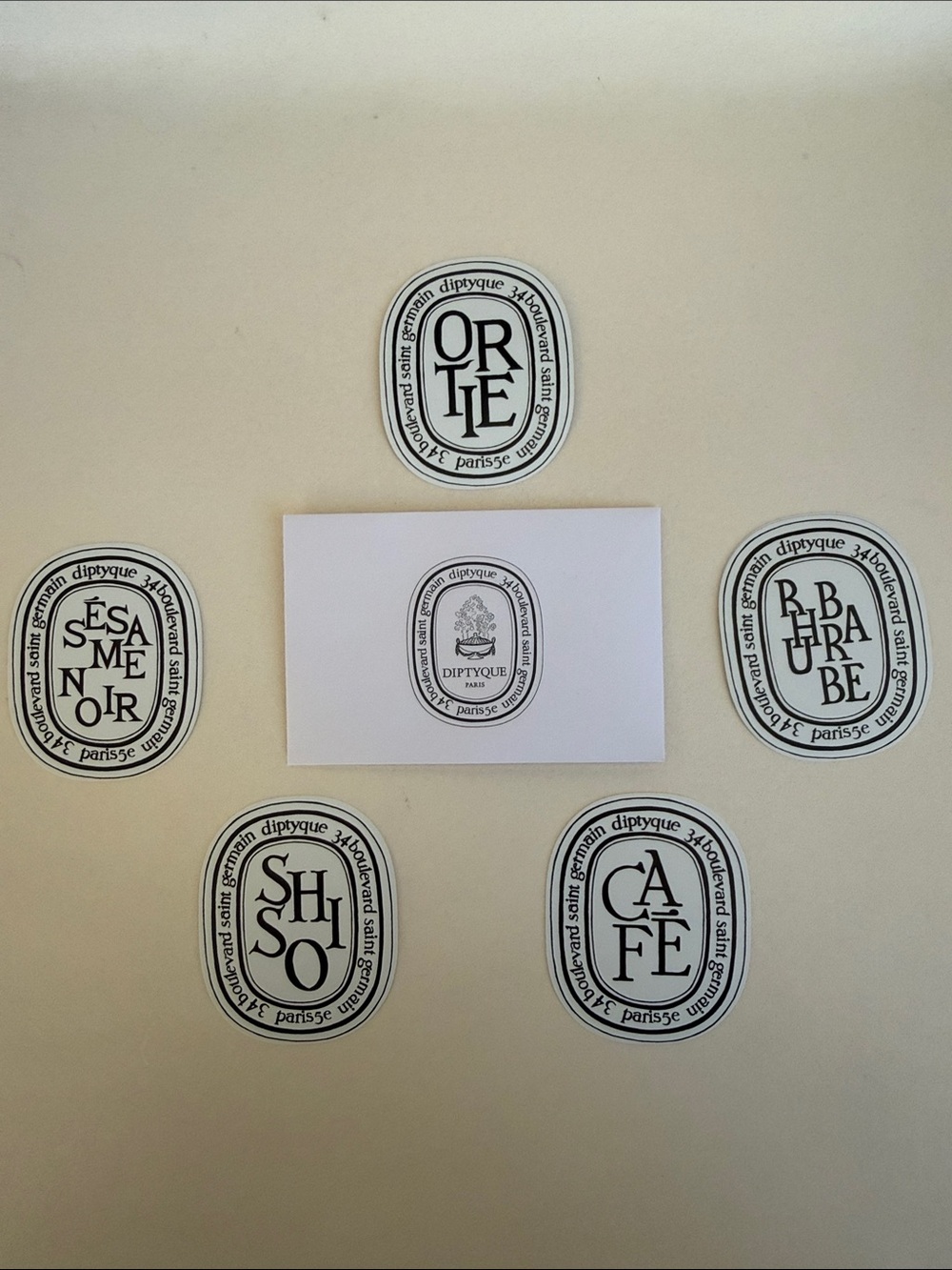 Diptyque Sticker five piece set